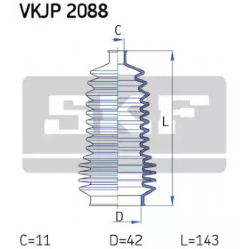 VKJP 2088 SKF - Пильовик привідного валу